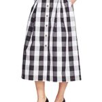 Who What Wear Gingham Print Maxi Skirt Photo 1