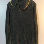 Lilla P Ribbed Striped Gray Turtleneck Sweater Size M Photo 0