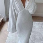 Pretty Lavish UK Alexis white sequin dolman sleeve maxi gown 6 Photo 0