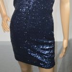 Backstage  Navy Sequin Formal Beaded Cocktail Dress XS Photo 1