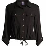 No Boundaries No Boundary Button Down Black Top  Photo 0