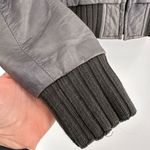 Barney’s Gray Leather‎ hooded convertible jacket moto Helena Christensen small Gray Photo 8