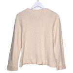 Anthropologie Rosie Neira Women’s Geo Diamond Knit Full Zip Jacket Cream Medium Photo 3