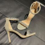 Badgley Mischka NWOT Ramira Jewel Crystal Floral Embellished Rhinestone Ankle Strap Sandals Heeled Prom Photo 0