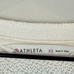 Athleta Sunset Lace Up Sweater Womens XS White Knit V-Neck Pullover Normcore Photo 4