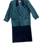 MG SABLE Vintage Two Piece Blazer and Skirt Set, size 42 Green Photo 0