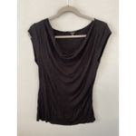 Premise Women's Black Cap Sleeve Cowl Neck Top Size Medium Photo 3