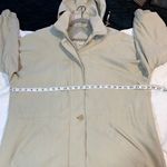 London Fog Hooded Lightweight Zip Up Jacket Beige Casual Outdoor Coat Photo 3