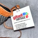 GITZELL Fairtrade African Basket Crossbody Bag NWT Gray Photo 4