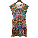 5th & Love Floral Geometric Boho Knee-Length Dress Short Sleeve Multicolor Sz L Photo 2