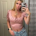 Love Tree pink silk top Photo 0