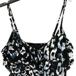 MagicSuit Rita Tankini Swim Top Womens 8 Black Animal Print Tiered Tummy Control Photo 1