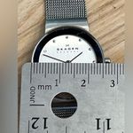 Skagen Denmark Ladies Watch Stainless Steel Mesh Bracelet Dial Ring Crystals Photo 10