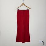 Veronica Beard Lebone Pleated Crepe Straight Leg Pants Crimson Red Womens Size 0 Photo 3