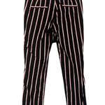 Mango Black, Red & White Striped Viscose Blend Career Fitted Pants Women Sz 6 Photo 1