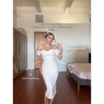 Dress the Population Bailey Off the Shoulder Body-Con Dress Off White XX-Large Photo 13