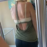Ella Moss Olive army green draping boho top Photo 4