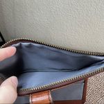 Fossil  Lainie Brown Crossgrain Leather Organizer Credit Card Flap Snap Clutch Photo 4