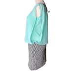 NEW Deb Y2K Blouson Chiffon Top Bodycon Bottom Dress Black White Mint Size S Photo 3