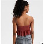 American Eagle  Crochet Front Tie Lightweight Viscose‎ Crop Top Women's Sz Medium Photo 1