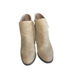 Parker & Sky Ankle Boot Womens Size 8.5 Faux Suede Tan Bootie Side Zip Photo 2