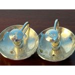 VTG Coro Silver Toned Circle Screw back Earrings Elegant Minimalist Old Money Photo 3