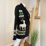 Forever 21  Contemporary Reindeer Button Up Cardigan Black Sweater Women’s M Photo 1