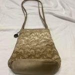 Nine West 90’s long- strapped gold satin purse Photo 1