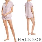 Hale Bob New  - 2 Piece Super Soft Cozy Baby Blue Pajama Shorts‎ Set Size XS Photo 5