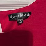 Crystal Doll  red baby doll boho dress in small Photo 2