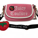 Juicy Couture  Pink terrycloth Shoulder Bag with Strawberry Charm Photo 0
