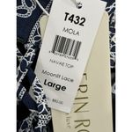 Aerin Rose Ocean Luxe Bikini Top Women's L Navy & White Moonlit Lace Print Size L Photo 8