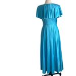 Vanity Fair VINTAGE  Robe Women’s Sz 6 Blue Wrap Ruffle Neck 70s Wrap Fairy Photo 5