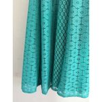 Danny & Nicole NWT  Green Lace Overlay A Line Midi Dress Size 6 Photo 3