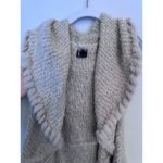 Love Token - Genuine Rabbit Fur Trim Vest - Size Small -beige - MSRP $169 Photo 11