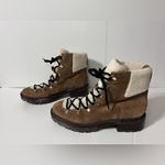 Marc Fisher  MLCapell brown leather sheepskin-lined winter boots women size 10 M Photo 1