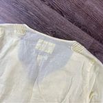 Anthropologie Malvin Shirt Women 10 Yellow 100% Linen Tunic 3/4 Sleeve Beachy Photo 4