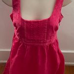 Juicy Couture Hot Pink A-line Textured 100% Cotton Lined Ties Closure Mini Dress, size 2 Photo 0