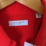 Equipment  red silk melinelle button front blouse NWT Photo 5