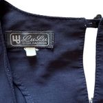 Lulu High Fashion Navy Blue Box Neck Blouse Size M Photo 2