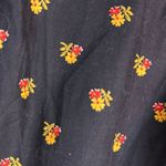 Vintage 70s Western Bohemian Prairie Maxi Skirt Size 11 Floral Lace Hippie Fall Blue Photo 10