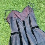 1950s Vintage Black Velvet Circle Skirt Dress Size M Photo 10