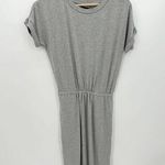 Banana Republic Factory Dress Women XS PETITE NWT Grey Knit Midi T Photo 0
