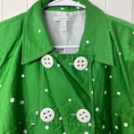 NWOT Dress Barn‎ women’s green white dot wide sleeve peacoat jacket large Photo 3