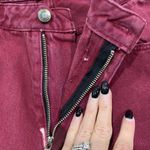 ZARA  Trafaluc Sz 6 Jeans Denim Wear High Rise Tapered Leg Mom Cranberry Women’s Photo 3