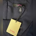 Trina Turk NWT  Charleston Shift Ruffle Dress Cap Flutter Sleeve Navy Blue Sz 2 Photo 7
