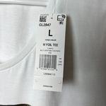 Adidas Womens Gold Foil Graphic White Short Sleeve Tee Sz L Photo 5