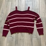 Blush  striped cold shoulder sweater Photo 0