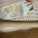 Nation Ltd Dalila Victorian Crewneck Ruffled Slub Cotton Tee Antique Cream L Photo 7