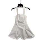 AQUA  White Halter Neck‎ Sleeveless Mini Dress Cocktail Party Photo 1